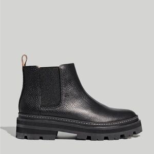 New Madewell The Mariam Chelsea Boot black leather